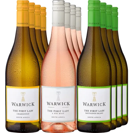 Flasche: 12er-Probierpaket »Warwick - Frisch. Fruchtig. Hochklassig.«